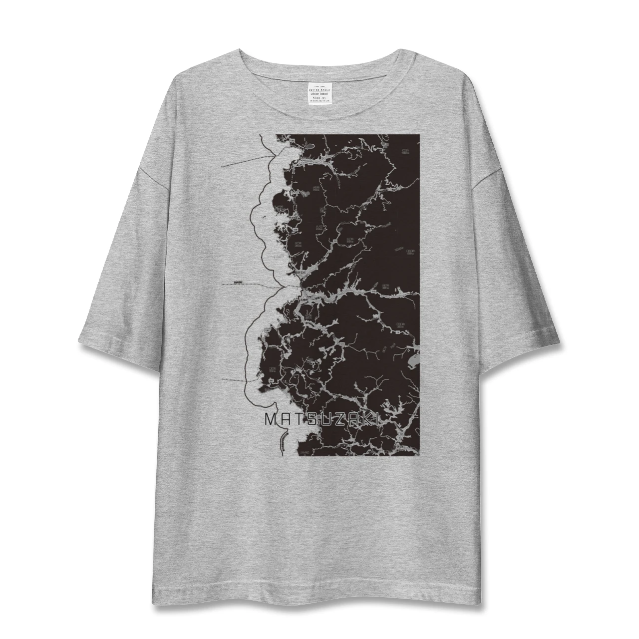【松崎（静岡県）】地図柄ビッグシルエットTシャツ