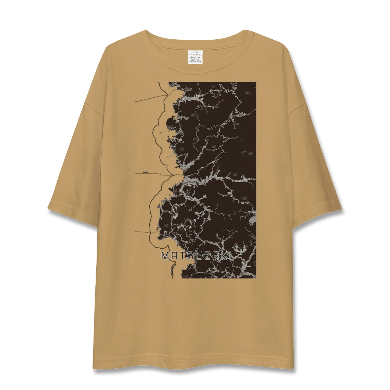 【松崎（静岡県）】地図柄ビッグシルエットTシャツ