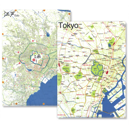 【江戸・東京】デザインマップクリアファイル