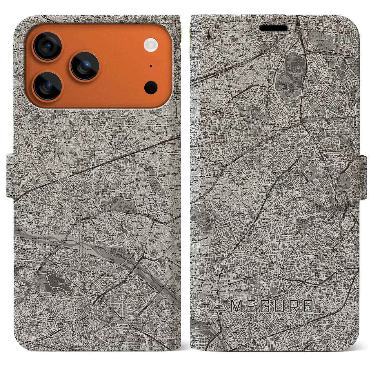 【目黒2（東京都）】地図柄iPhoneケース（手帳タイプ）