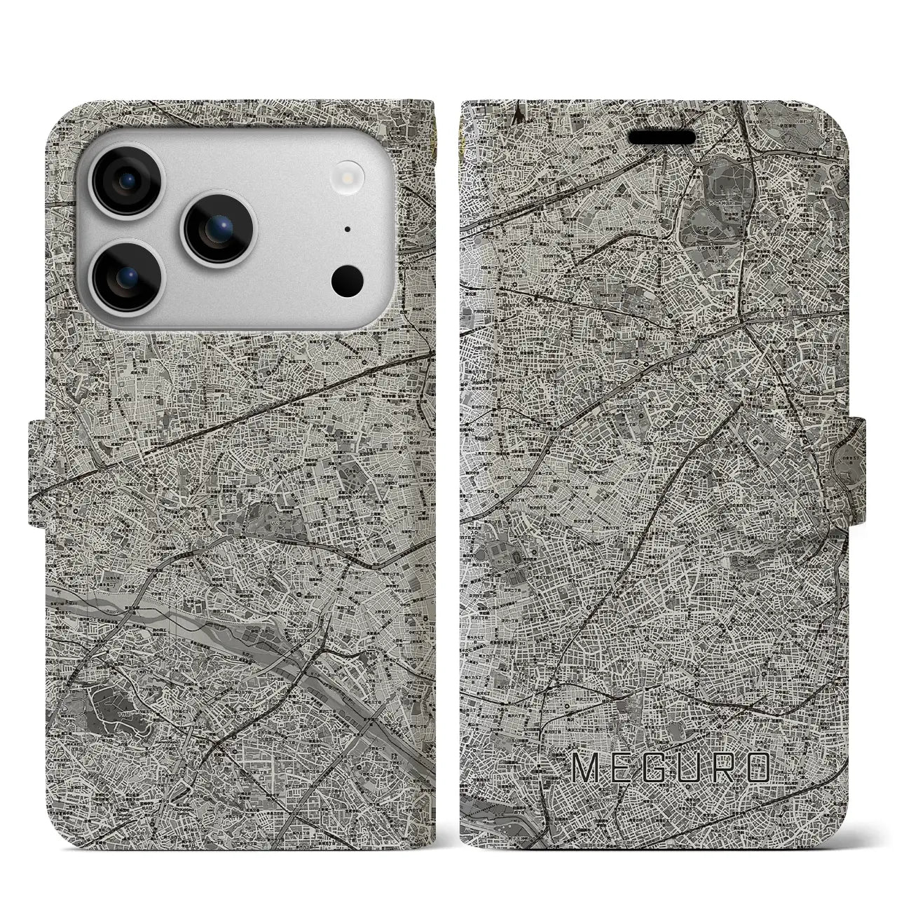 【目黒2（東京都）】地図柄iPhoneケース（手帳タイプ）