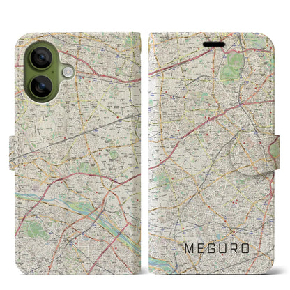 【目黒2（東京都）】地図柄iPhoneケース（手帳タイプ）