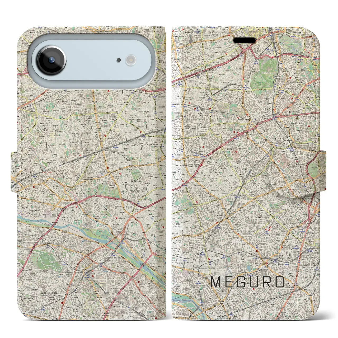 【目黒2（東京都）】地図柄iPhoneケース（手帳タイプ）