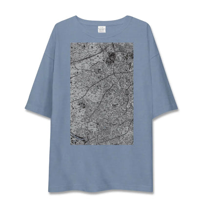 【目黒2（東京都）】地図柄ビッグシルエットTシャツ