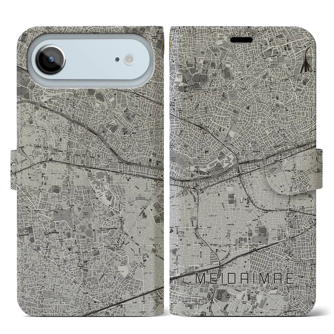 【明大前（東京都）】地図柄iPhoneケース（手帳タイプ）