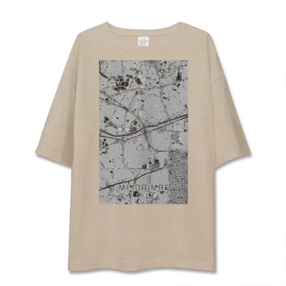 【明大前（東京都）】地図柄ビッグシルエットTシャツ