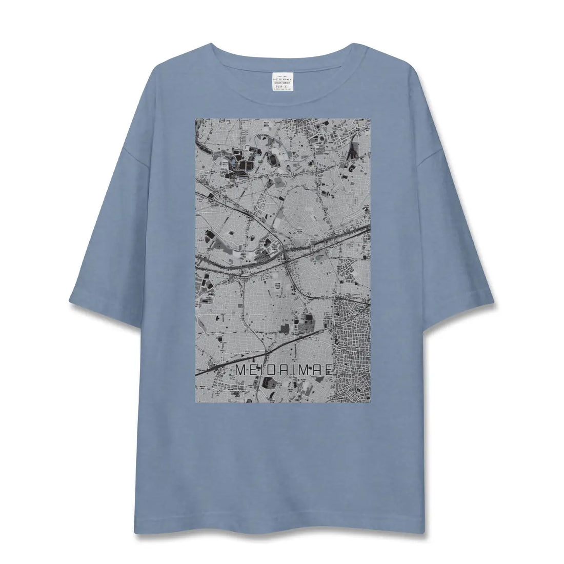 【明大前（東京都）】地図柄ビッグシルエットTシャツ