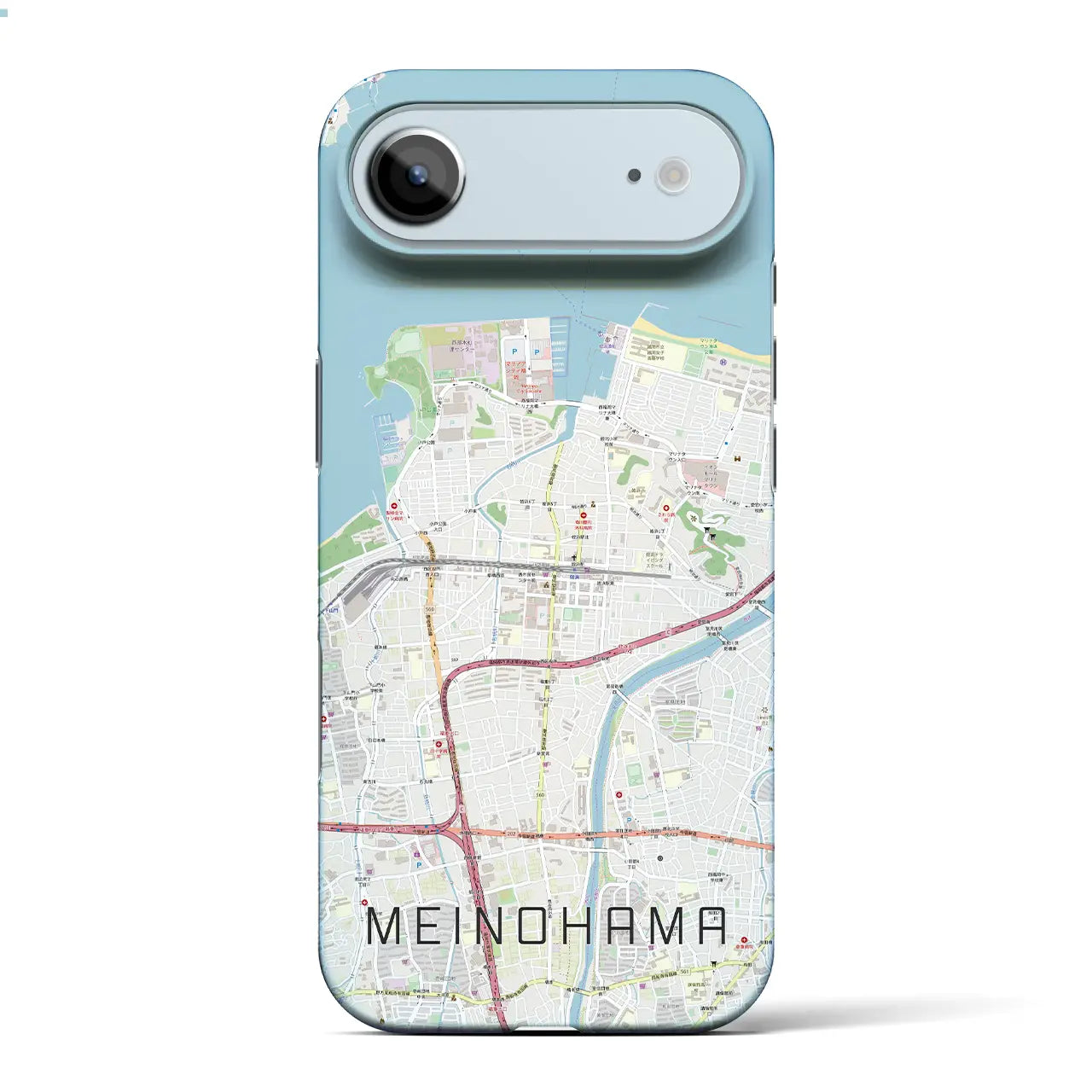 【姪浜（福岡県）】地図柄iPhoneケース（バックカバータイプ）