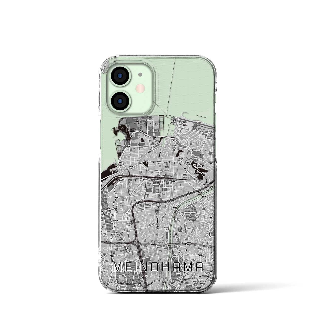 【姪浜（福岡県）】地図柄iPhoneケース（クリアタイプ）