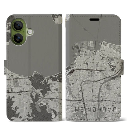 【姪浜（福岡県）】地図柄iPhoneケース（手帳タイプ）