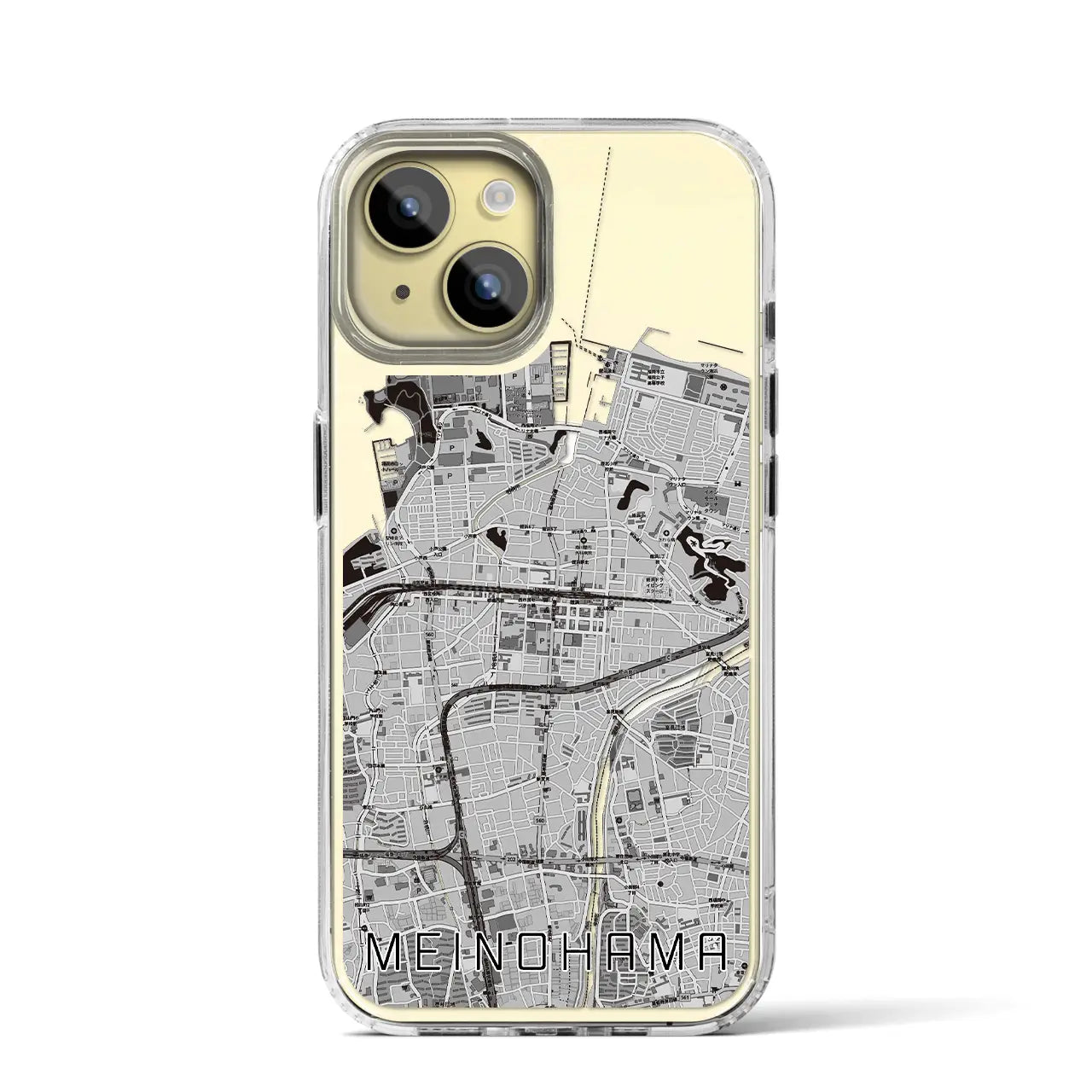 【姪浜（福岡県）】地図柄iPhoneケース（MagSafeタイプ）