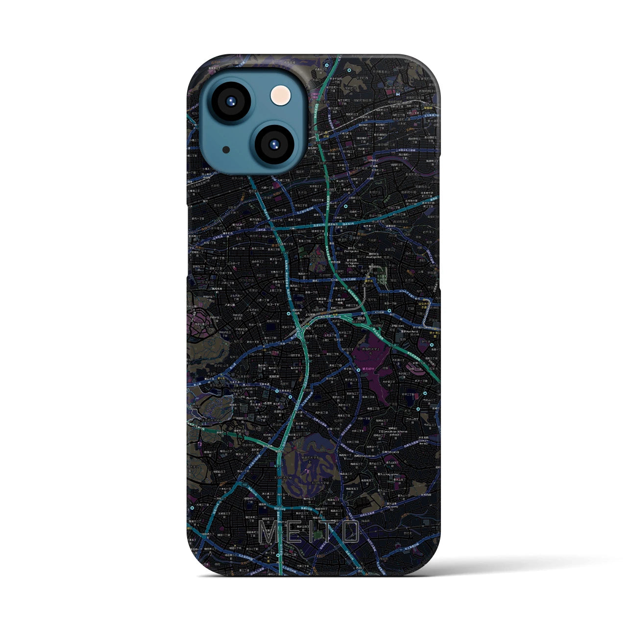 【名東（愛知県）】地図柄iPhoneケース（バックカバータイプ）