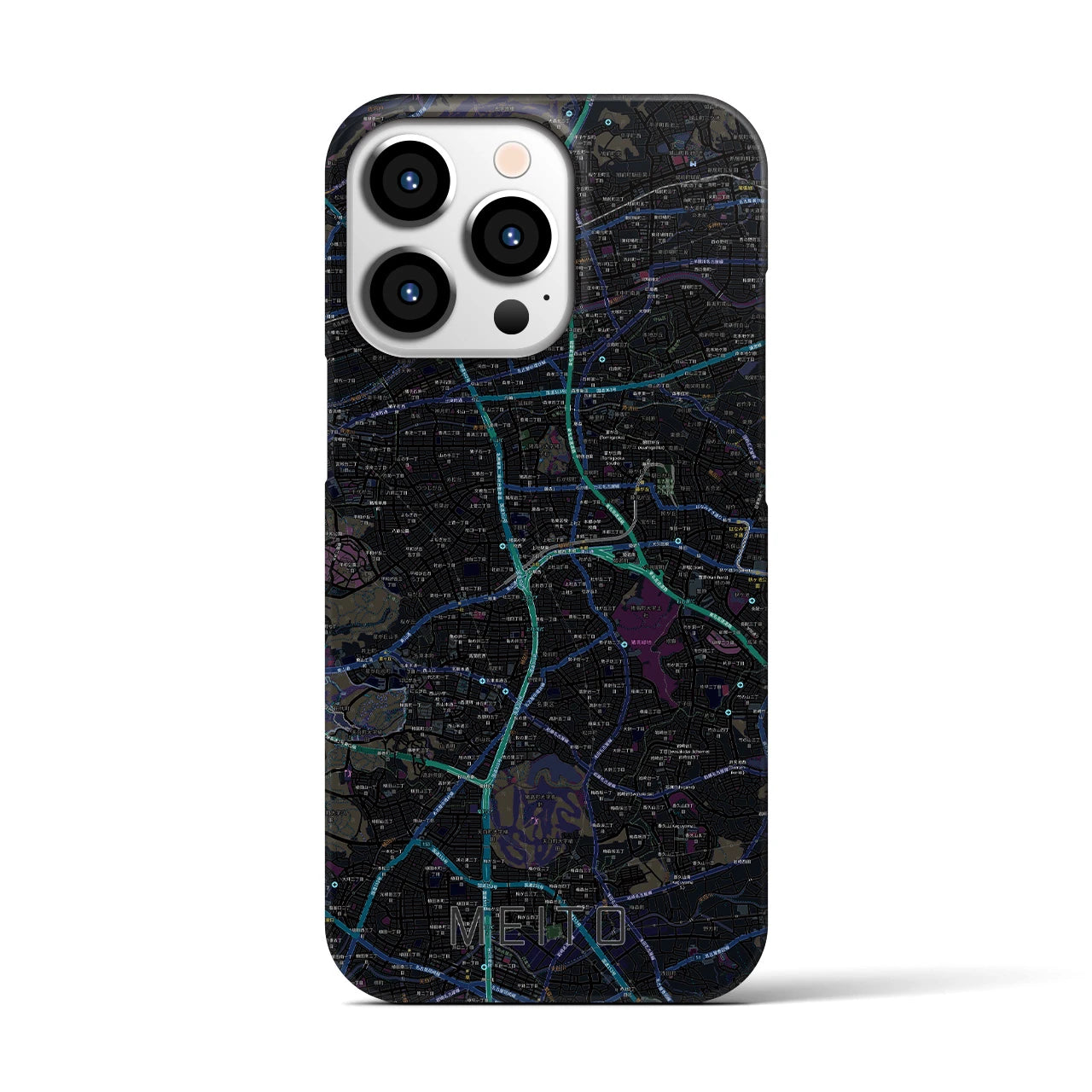 【名東（愛知県）】地図柄iPhoneケース（バックカバータイプ）