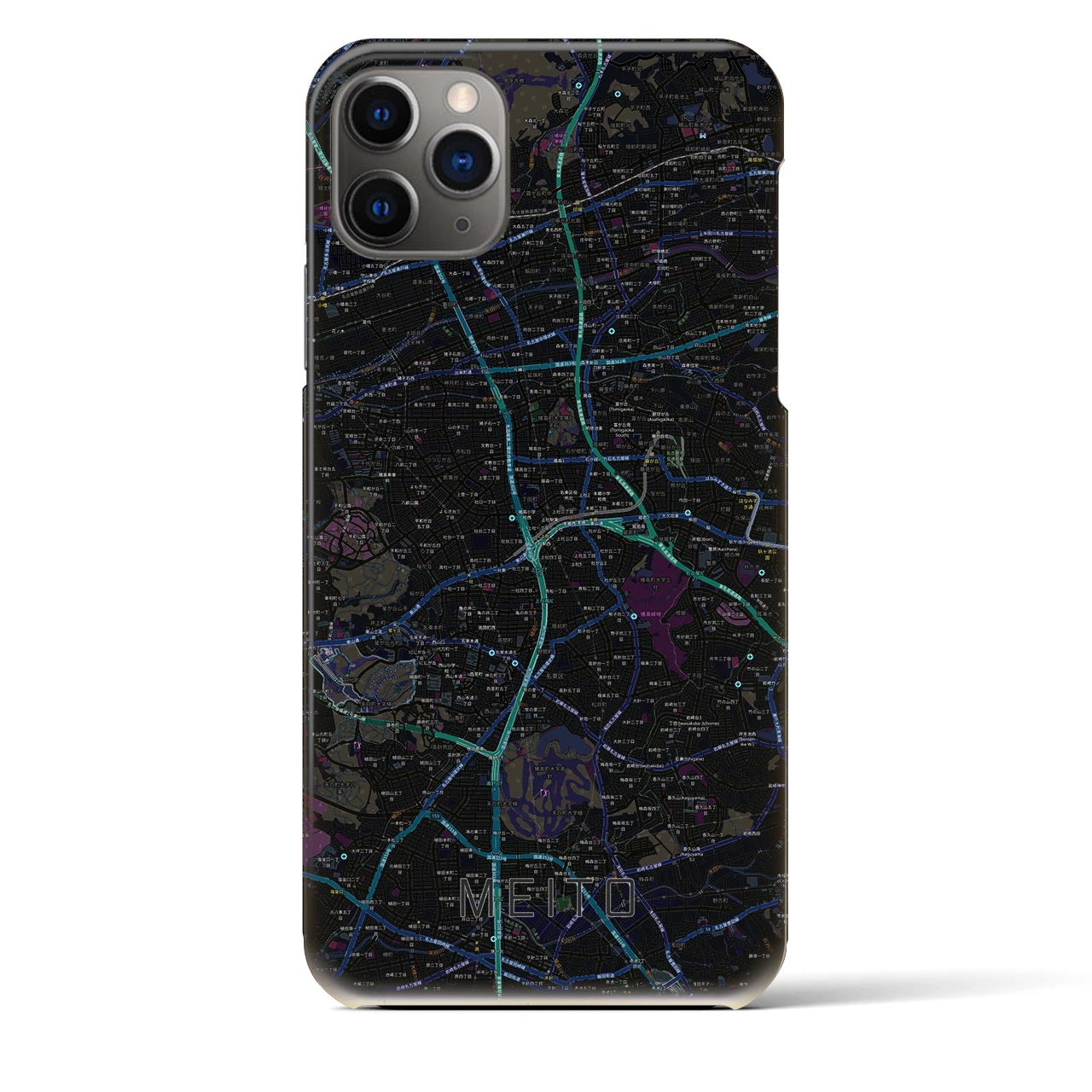 【名東（愛知県）】地図柄iPhoneケース（バックカバータイプ）