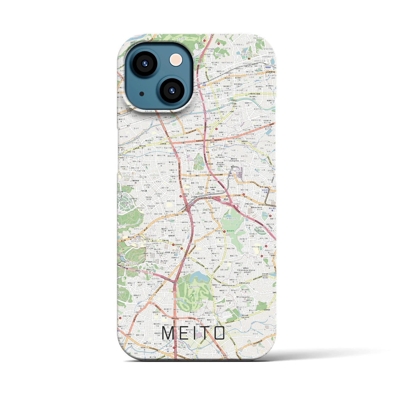 【名東（愛知県）】地図柄iPhoneケース（バックカバータイプ）