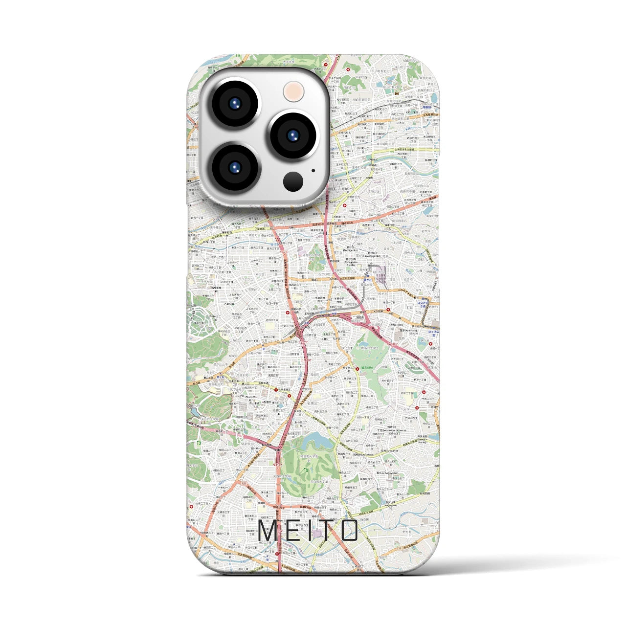 【名東（愛知県）】地図柄iPhoneケース（バックカバータイプ）