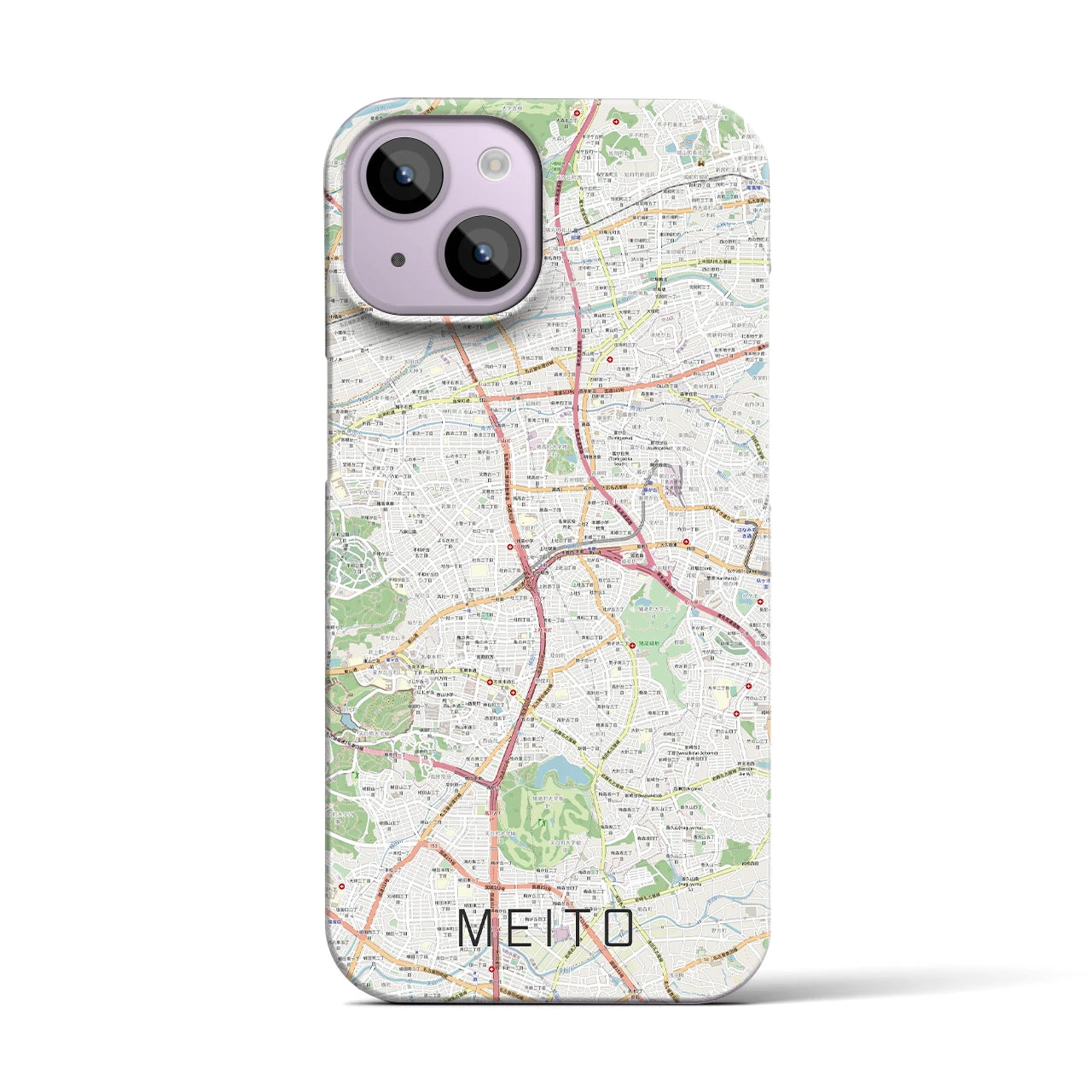 【名東（愛知県）】地図柄iPhoneケース（バックカバータイプ）