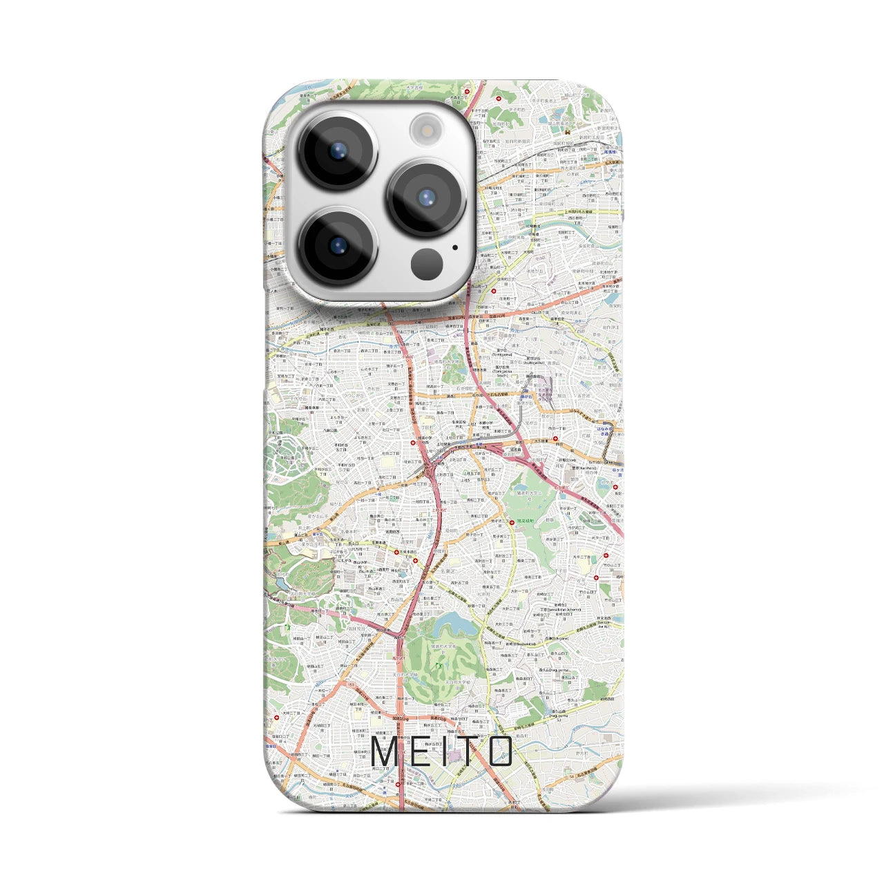 【名東（愛知県）】地図柄iPhoneケース（バックカバータイプ）