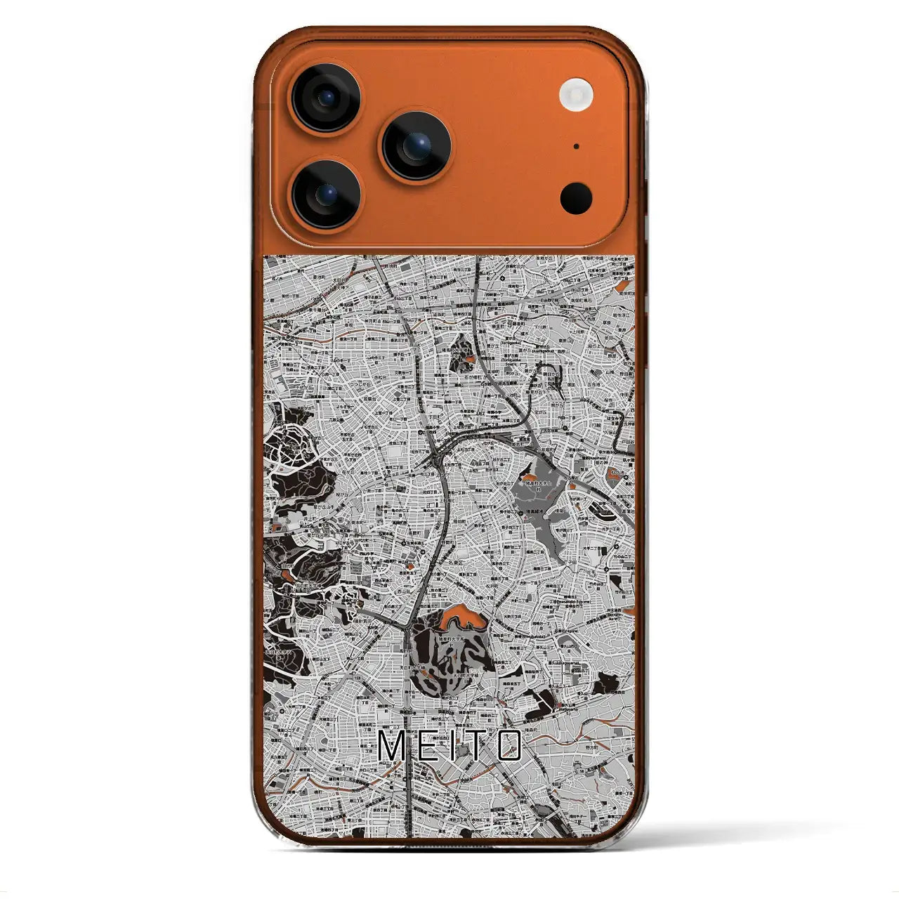 【名東（愛知県）】地図柄iPhoneケース（クリアタイプ）