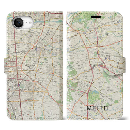 【名東（愛知県）】地図柄iPhoneケース（手帳タイプ）