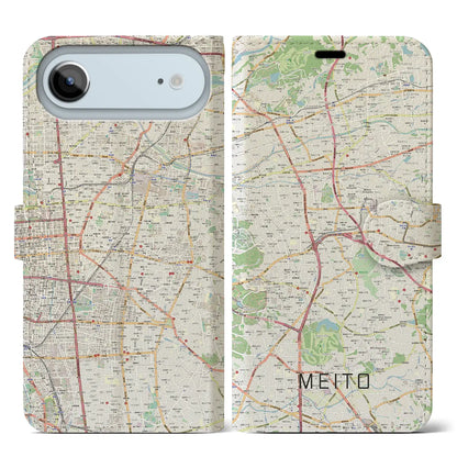 【名東（愛知県）】地図柄iPhoneケース（手帳タイプ）