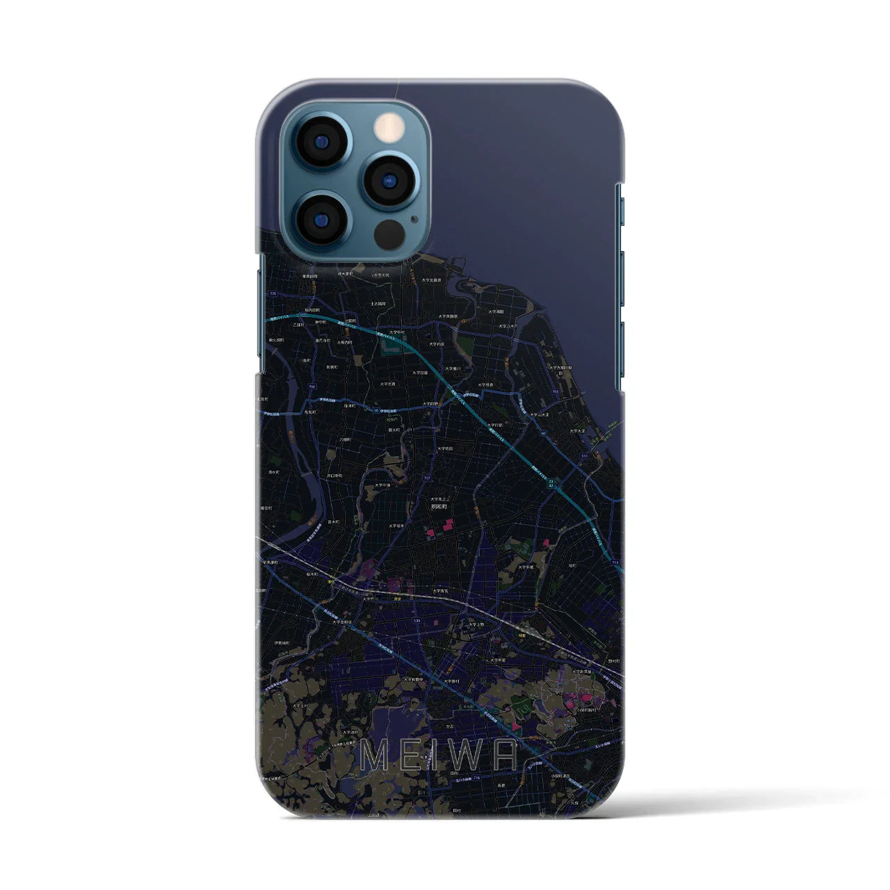 【明和（三重県）】地図柄iPhoneケース（バックカバータイプ）