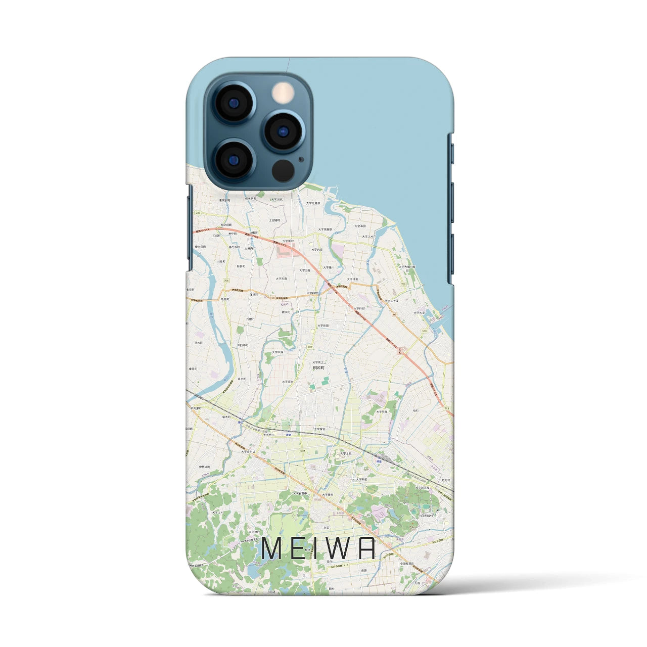 【明和（三重県）】地図柄iPhoneケース（バックカバータイプ）