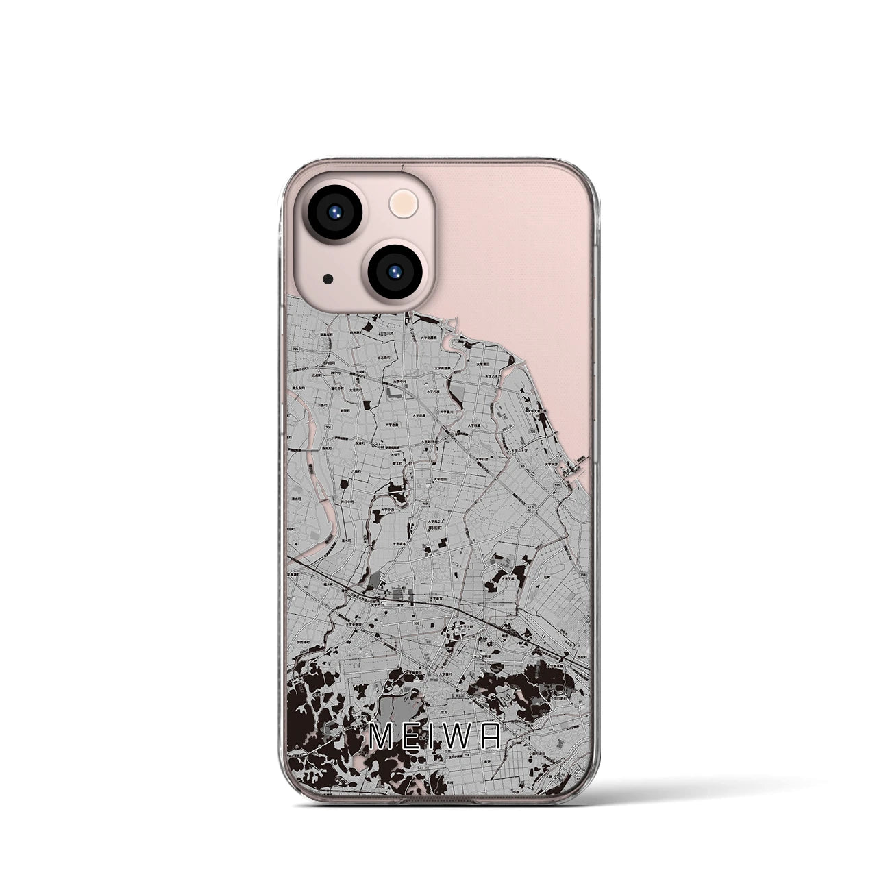 【明和（三重県）】地図柄iPhoneケース（クリアタイプ）