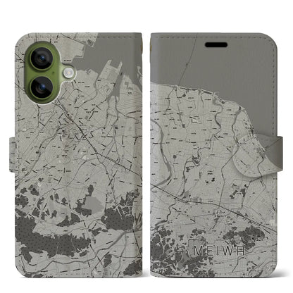 【明和（三重県）】地図柄iPhoneケース（手帳タイプ）