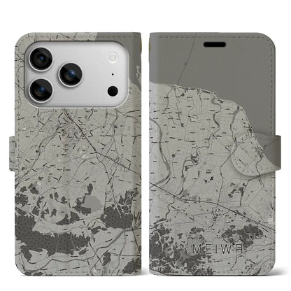 【明和（三重県）】地図柄iPhoneケース（手帳タイプ）