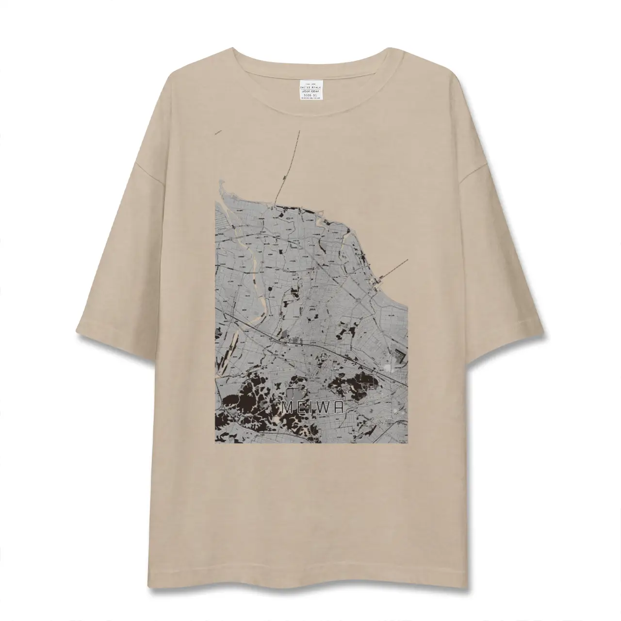 【明和（三重県）】地図柄ビッグシルエットTシャツ