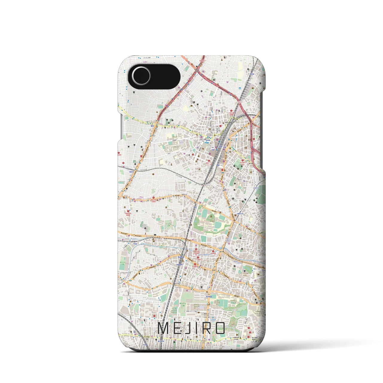 【目白（東京都）】地図柄iPhoneケース（バックカバータイプ）