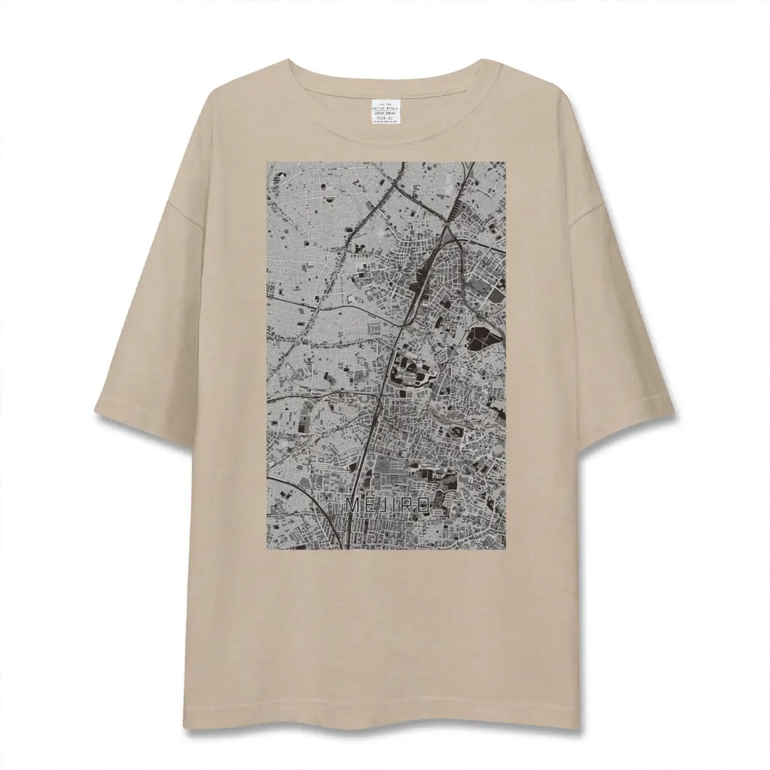 【目白(東京都)】地図柄ビッグシルエットTシャツ