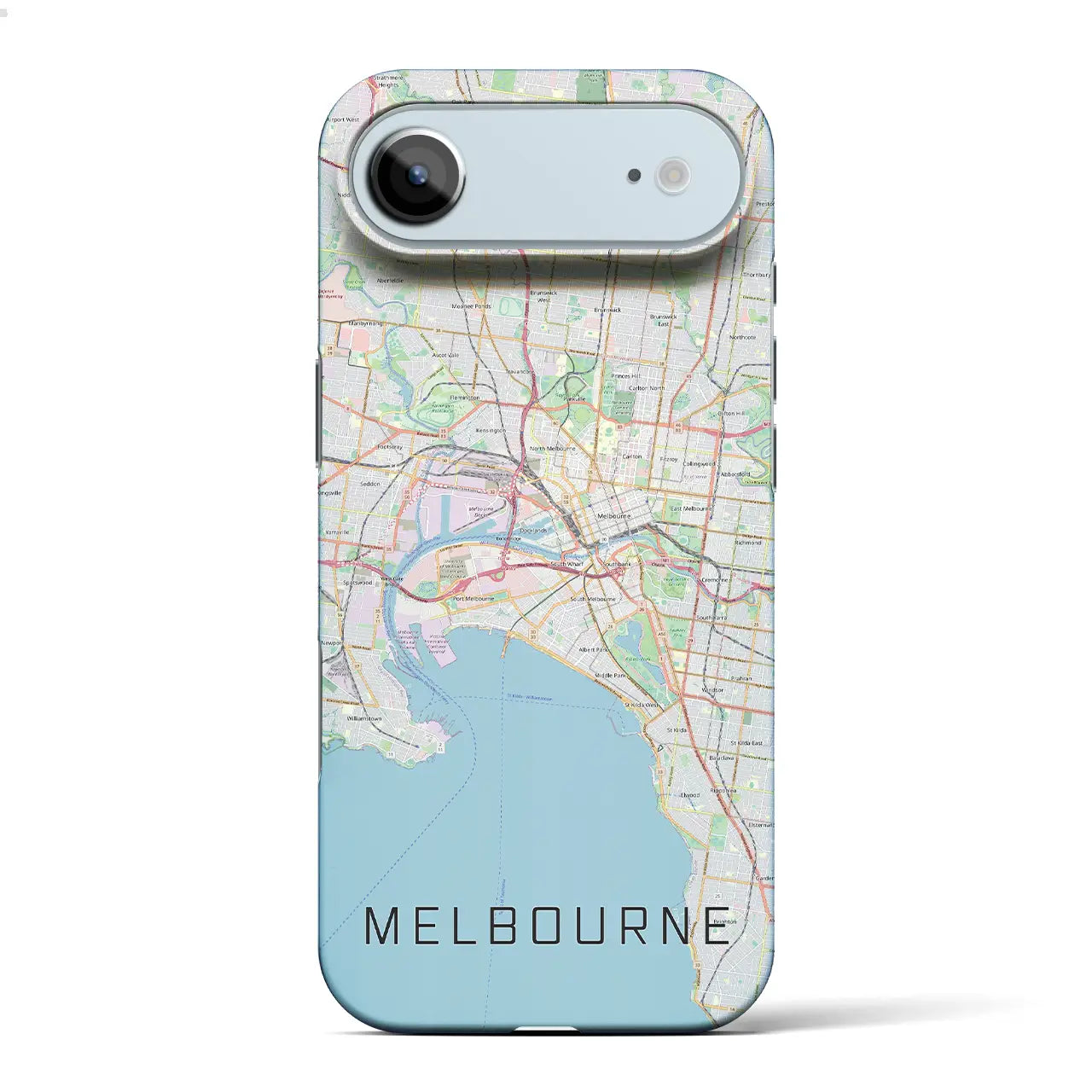 【メルボルン（オーストラリア）】地図柄iPhoneケース（バックカバータイプ）