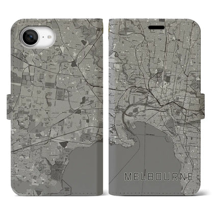 【メルボルン（オーストラリア）】地図柄iPhoneケース（手帳タイプ）