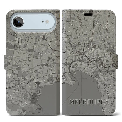 【メルボルン（オーストラリア）】地図柄iPhoneケース（手帳タイプ）