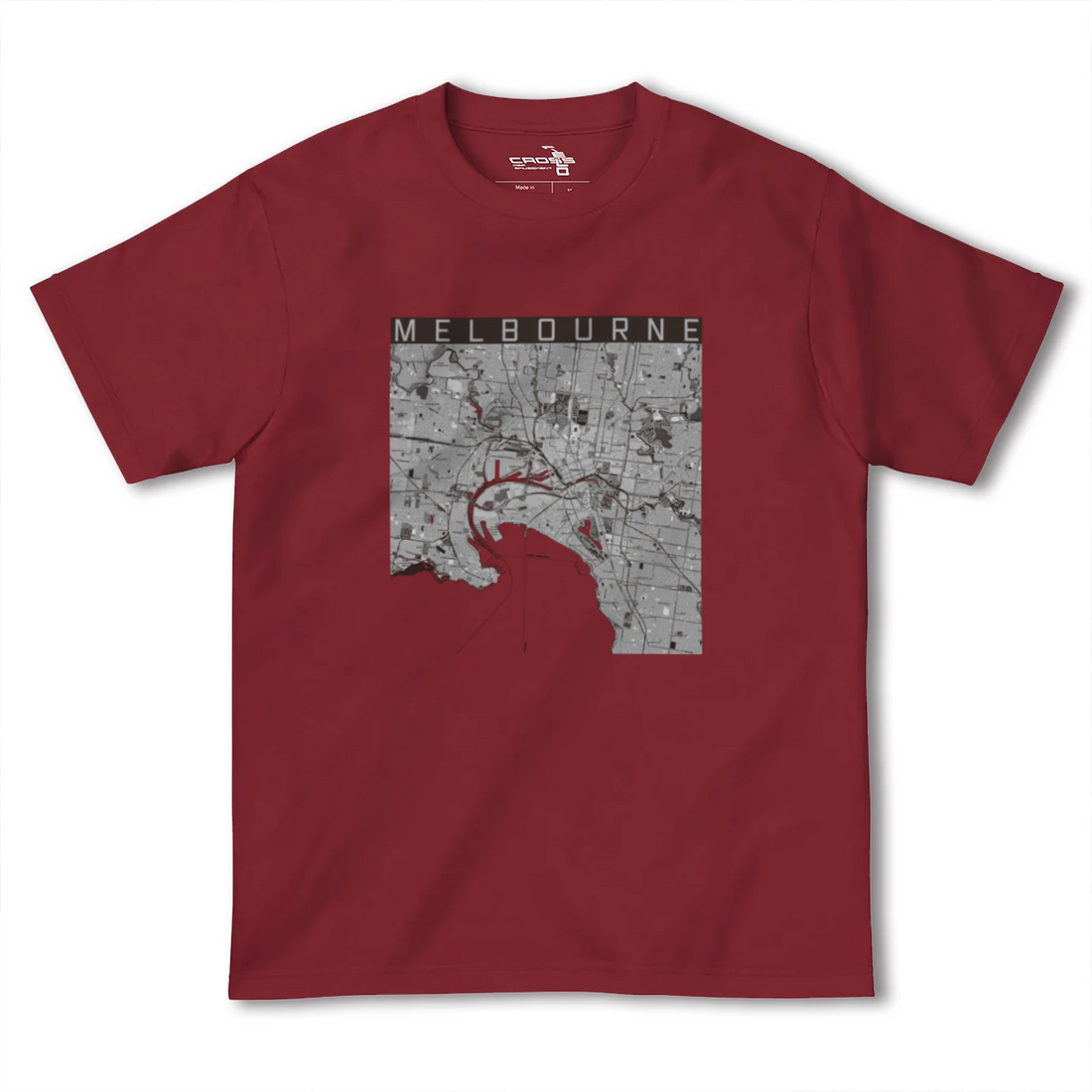 【メルボルン(オーストラリア)】地図柄ヘビーウェイトTシャツ