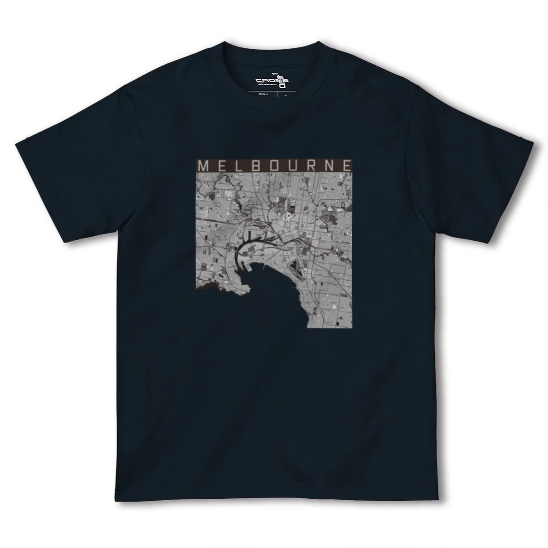 【メルボルン(オーストラリア)】地図柄ヘビーウェイトTシャツ