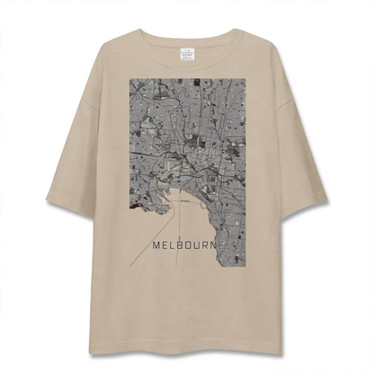 【メルボルン（オーストラリア）】地図柄ビッグシルエットTシャツ