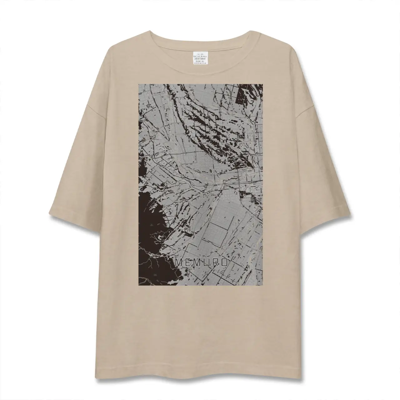 【芽室（北海道）】地図柄ビッグシルエットTシャツ