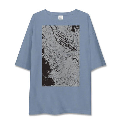 【芽室（北海道）】地図柄ビッグシルエットTシャツ