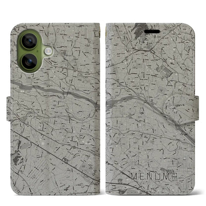 【妻沼（埼玉県）】地図柄iPhoneケース（手帳タイプ）