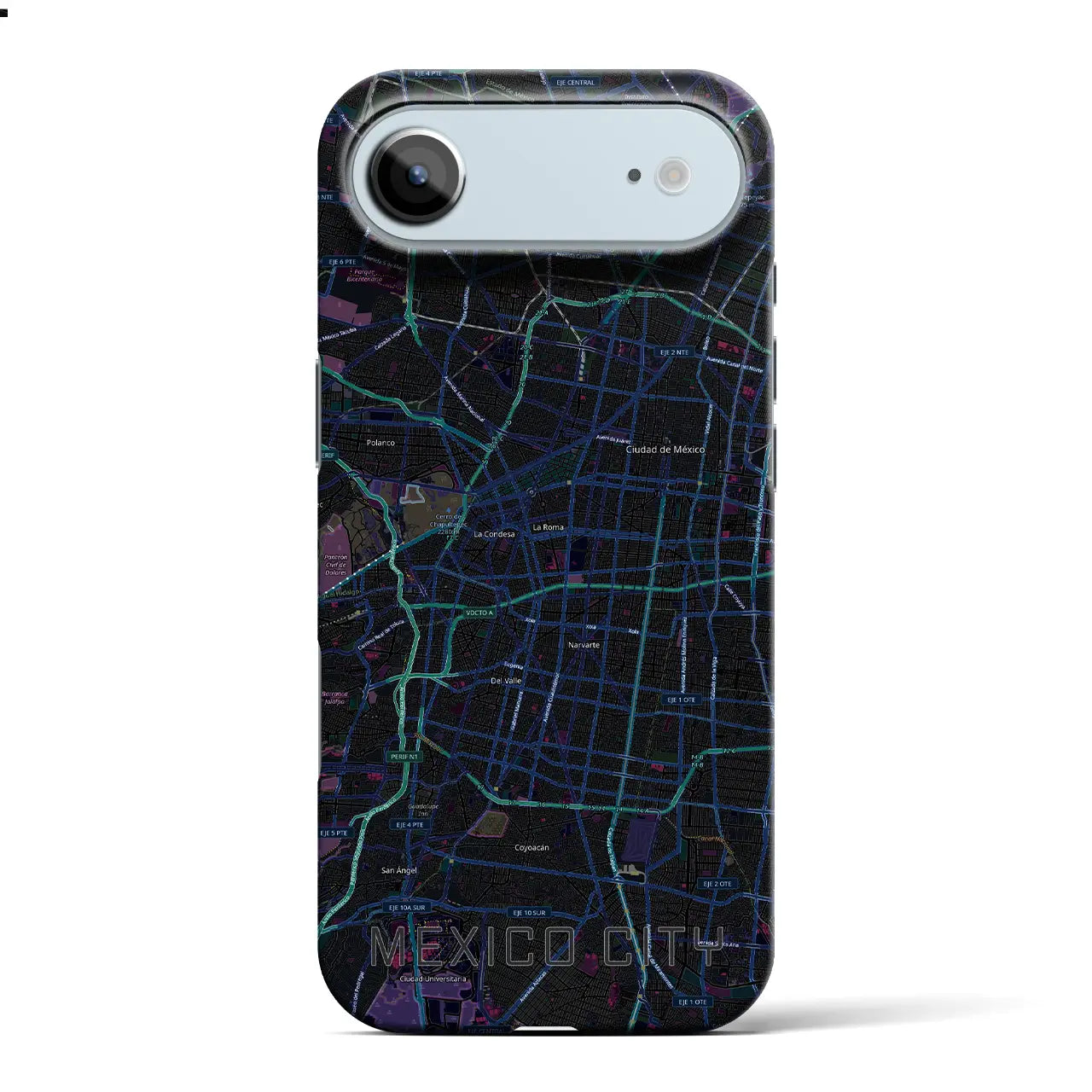 【メキシコシティ（メキシコ）】地図柄iPhoneケース（バックカバータイプ）