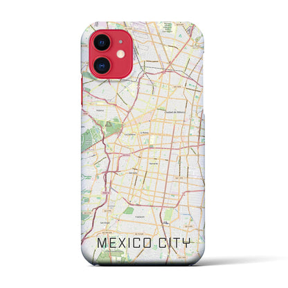 【メキシコシティ（メキシコ）】地図柄iPhoneケース（バックカバータイプ）