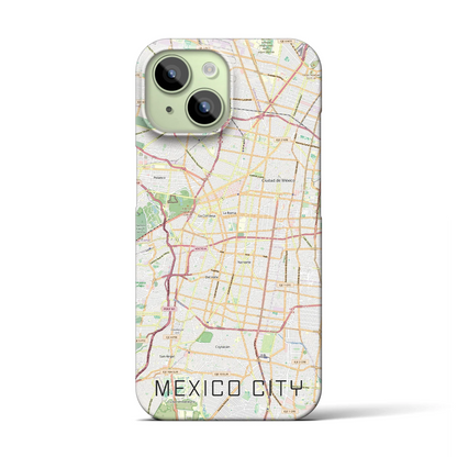 【メキシコシティ（メキシコ）】地図柄iPhoneケース（バックカバータイプ）