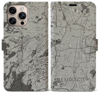 【メキシコシティ（メキシコ）】地図柄iPhoneケース（手帳タイプ）