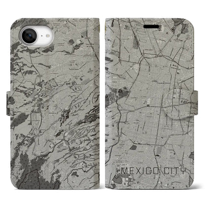 【メキシコシティ（メキシコ）】地図柄iPhoneケース（手帳タイプ）