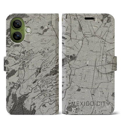 【メキシコシティ（メキシコ）】地図柄iPhoneケース（手帳タイプ）