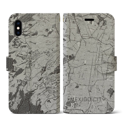 【メキシコシティ（メキシコ）】地図柄iPhoneケース（手帳タイプ）