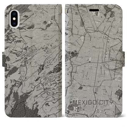 【メキシコシティ（メキシコ）】地図柄iPhoneケース（手帳タイプ）